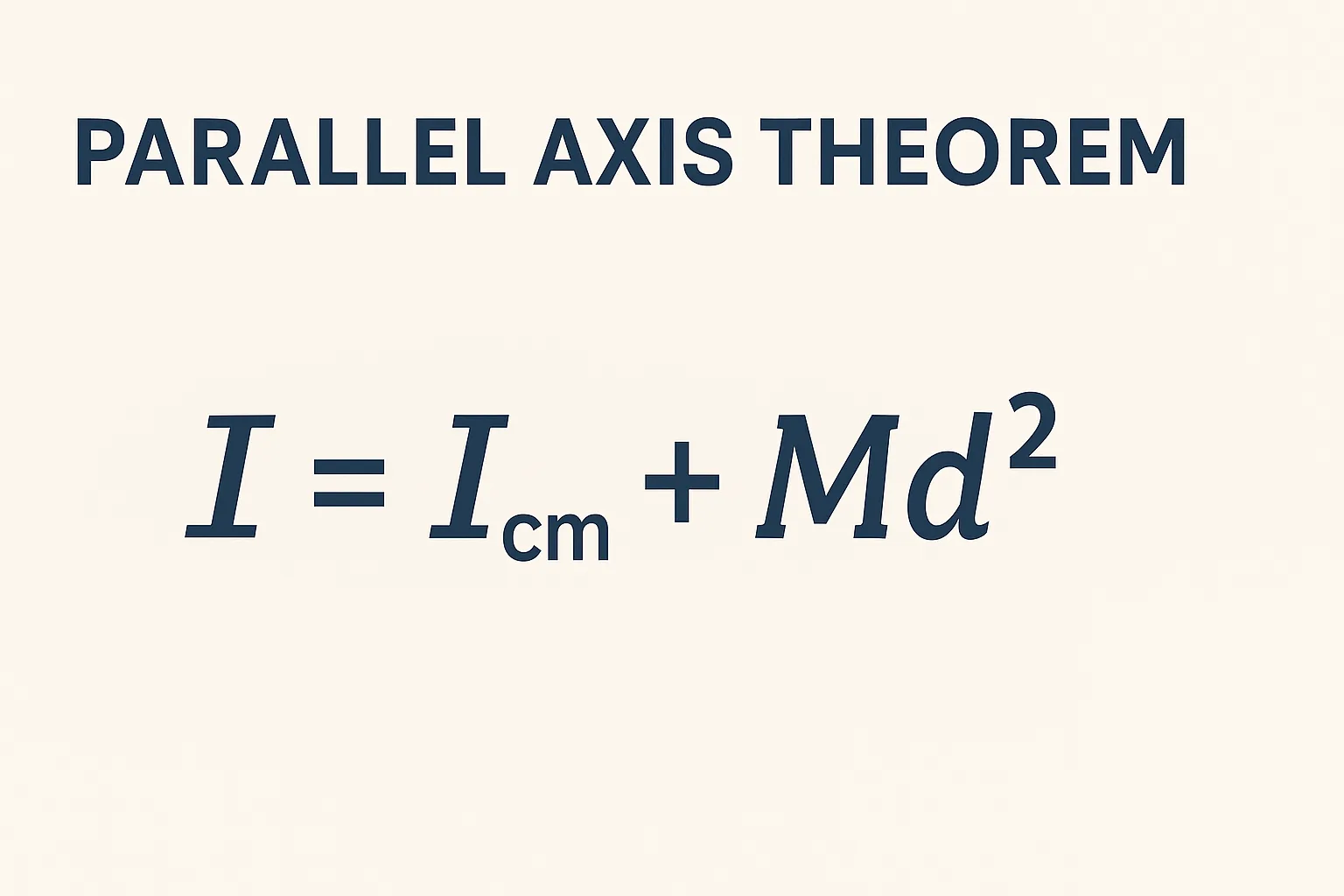 parallel axis theorem formula